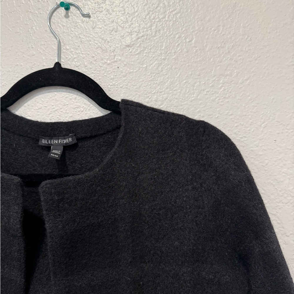 Eileen Fisher 100% Merino Wool Open Front Jacket Cardigan – Size M - Picture 5 of 7
